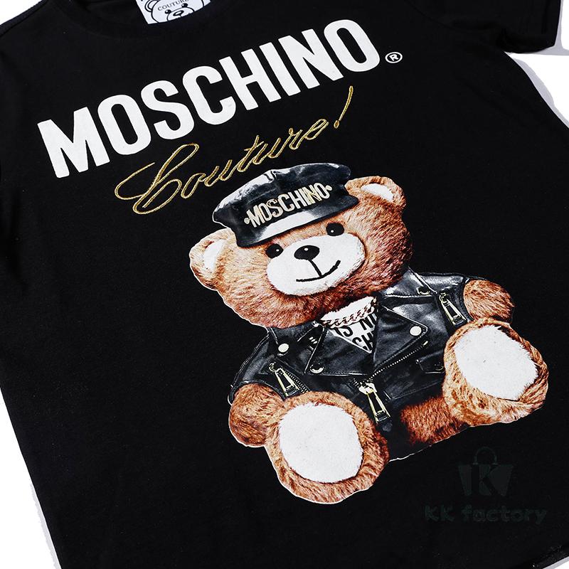 Moschino Classic Style, Super Cool Ice Porcelain Cotton Fabric, Black and White, S-XXL