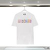 Q628#♈️ Fine Cotton Double-Yarn MOSCHINO New Short Sleeve T-Shirt, 230g Double-Ply 32s Pure Cotton Fabric with Special Machine Embroidery, Unisex Design