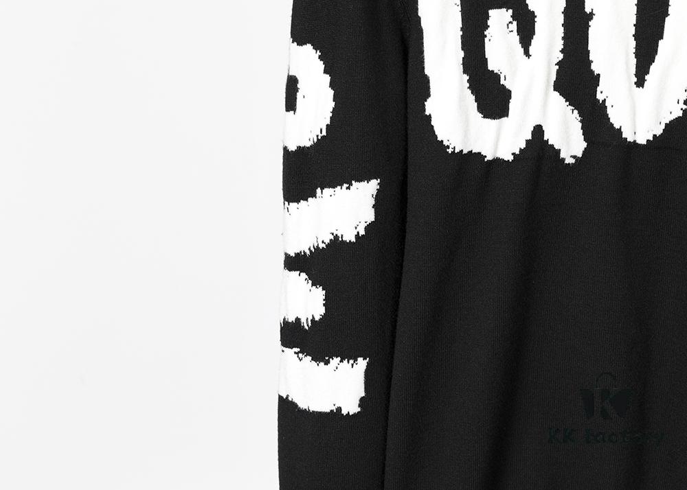 Winter New Round Neck Pullover Sweater 3066# - Classic McQueen Letter Jacquard, Stylish, High-End and Elegant, Thickened for Comfort and Warmth