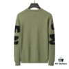Winter New Round Neck Pullover Sweater 3066# - Classic McQueen Letter Jacquard, Stylish, High-End and Elegant, Thickened Comfortable Warm Clothing in Military Green