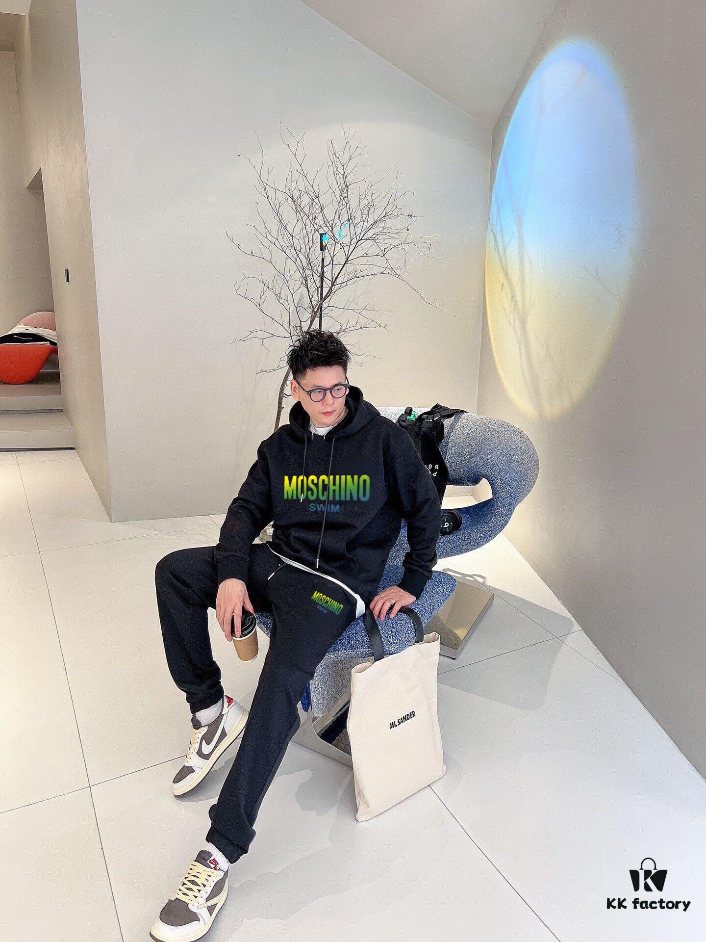 MOSCHINO (Gospel for the Plus-Sized) New 2024 Bestselling Sweatshirt Set – Official Website Original Version, Premium Natural Roman Cotton 100%, Elegant and Comfortable Unisex Design