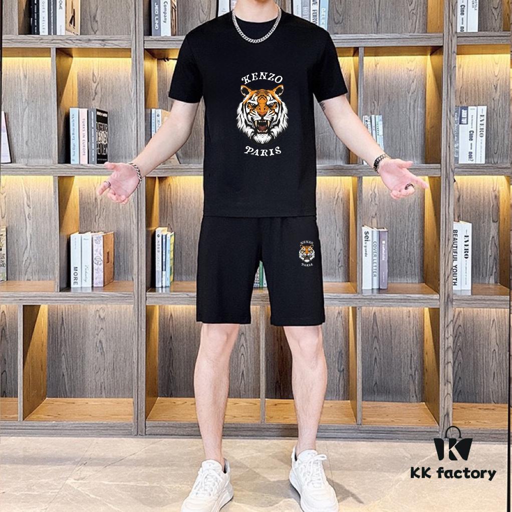 KENZO 2025 New Men's Short Sleeve T-Shirt and Shorts Set! Official Website Synchronized Sales! High-End Version Available on Market! Exquisitely Soft and Comfortable Fabric! Enhanced Three-Dimensional Tailoring with Excellent Silhouette for Ultimate Wearing Comfort!