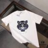 KENZO Men's Casual Short-Sleeve T-Shirt, Spring/Summer 2025 New Arrival, Premium Logo Embroidery, High-End Fabric and Tailoring