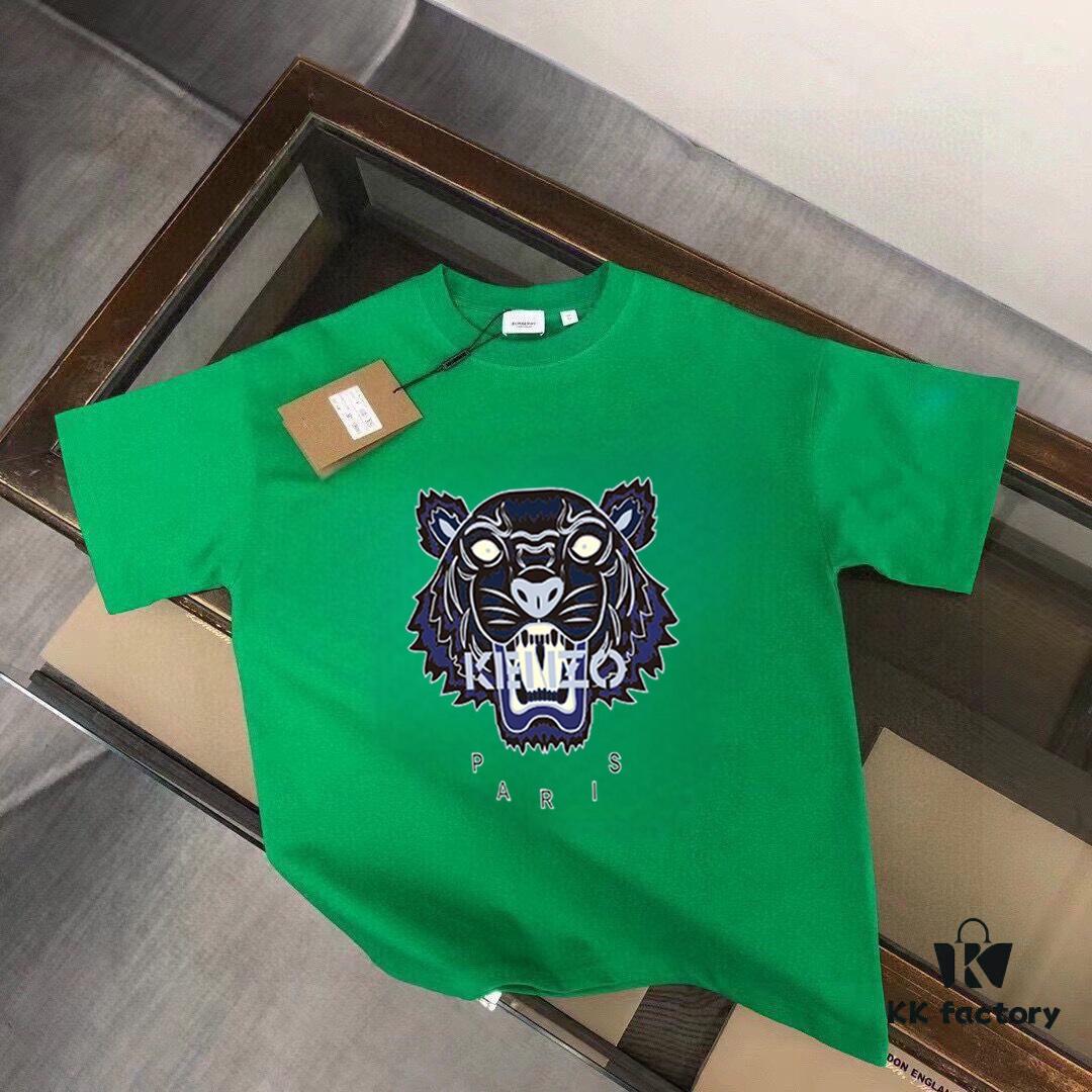 KENZO Men's Casual Short-Sleeve T-Shirt, Spring/Summer 2025 New Arrival, Premium Logo Embroidery, High-End Fabric and Tailoring