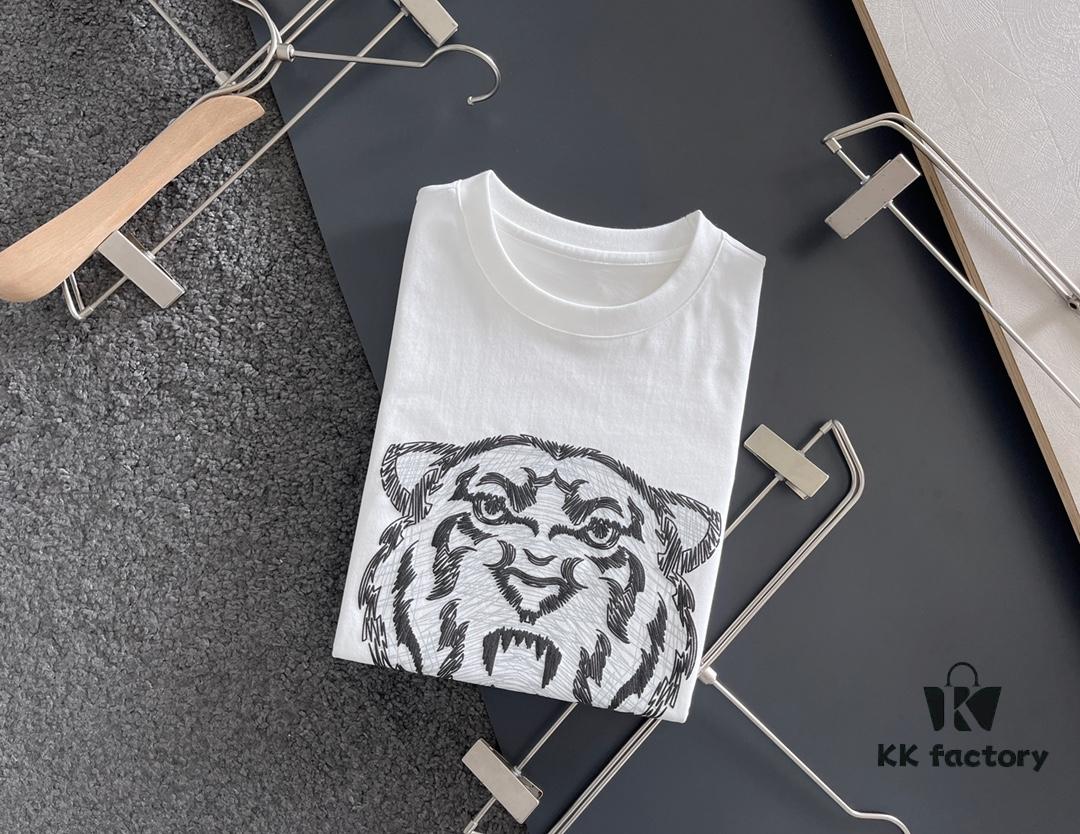 KENZO 2025 Latest Print Short Sleeve T-Shirt, High-Quality Cabinet Original Order, Top-Grade Craftsmanship with Imported Fabric