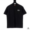 KENZO KZ 25 Early Spring New Arrival Black Label White Embroidered Letter Short Sleeve T-Shirt