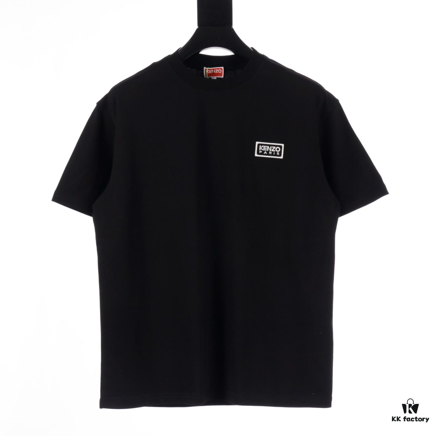 KENZO KZ 25 Early Spring New Arrival Black Label White Embroidered Letter Short Sleeve T-Shirt