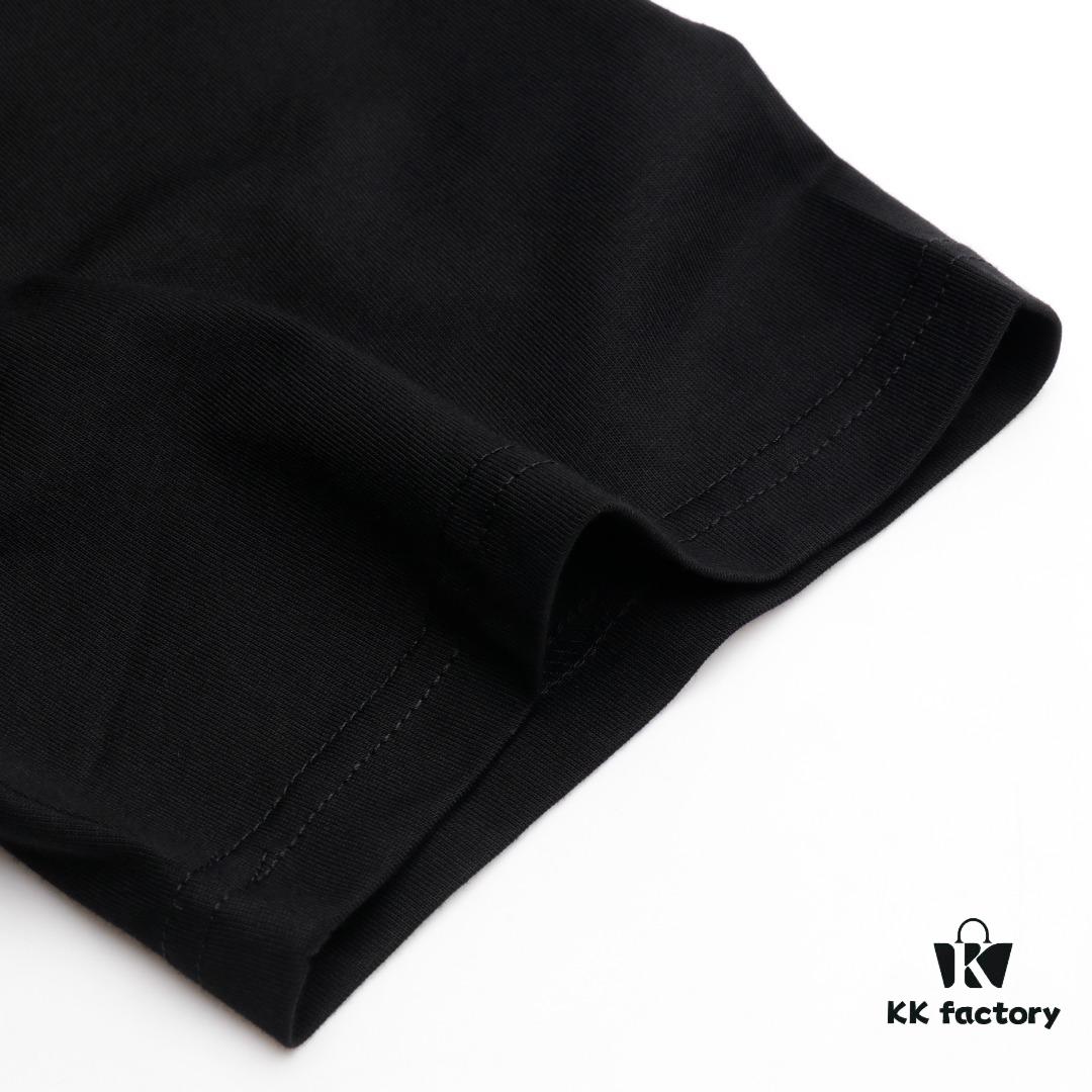 KENZO KZ 25 Early Spring New Arrival Black Label White Embroidered Letter Short Sleeve T-Shirt