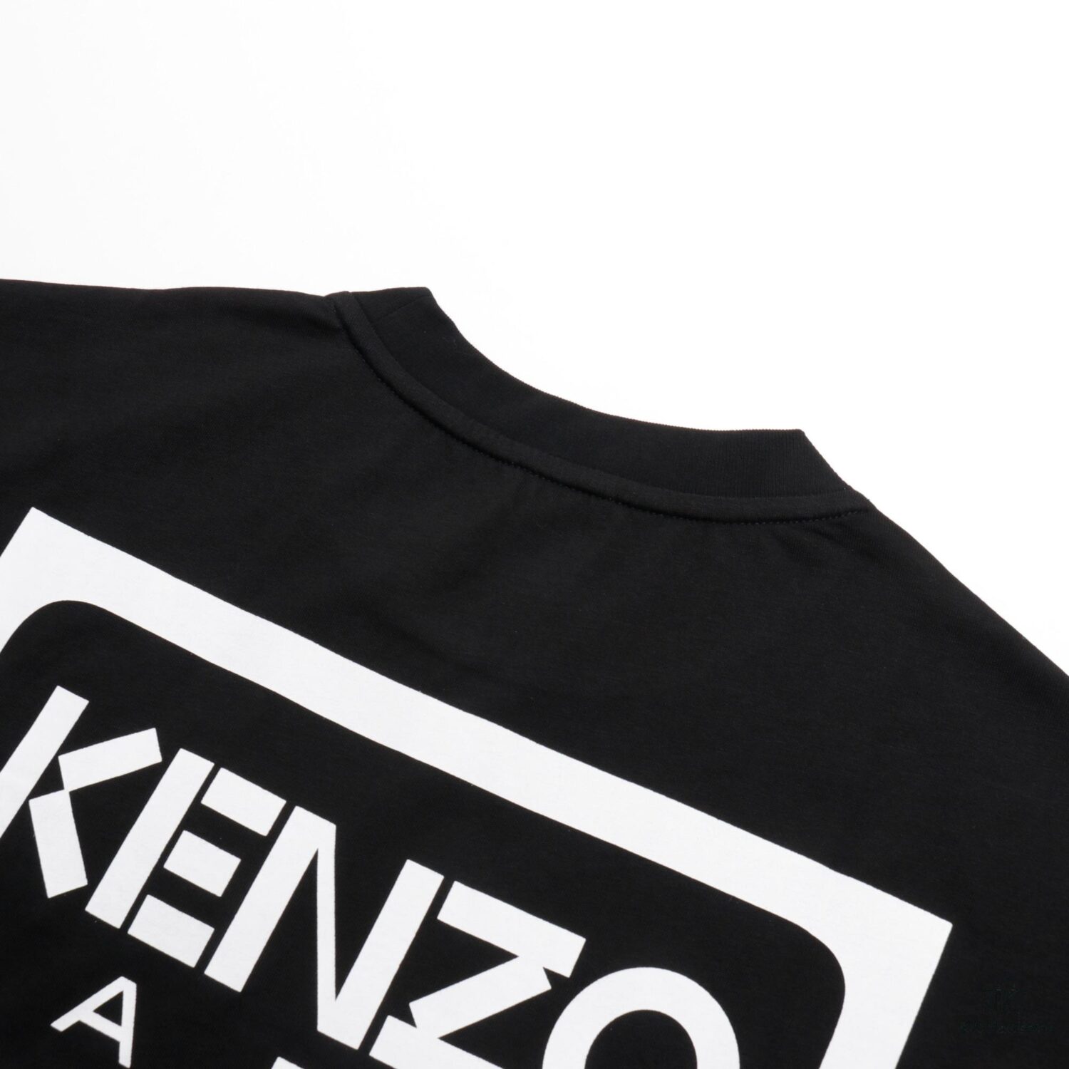 KENZO KZ 25 Early Spring New Arrival Black Label White Embroidered Letter Short Sleeve T-Shirt