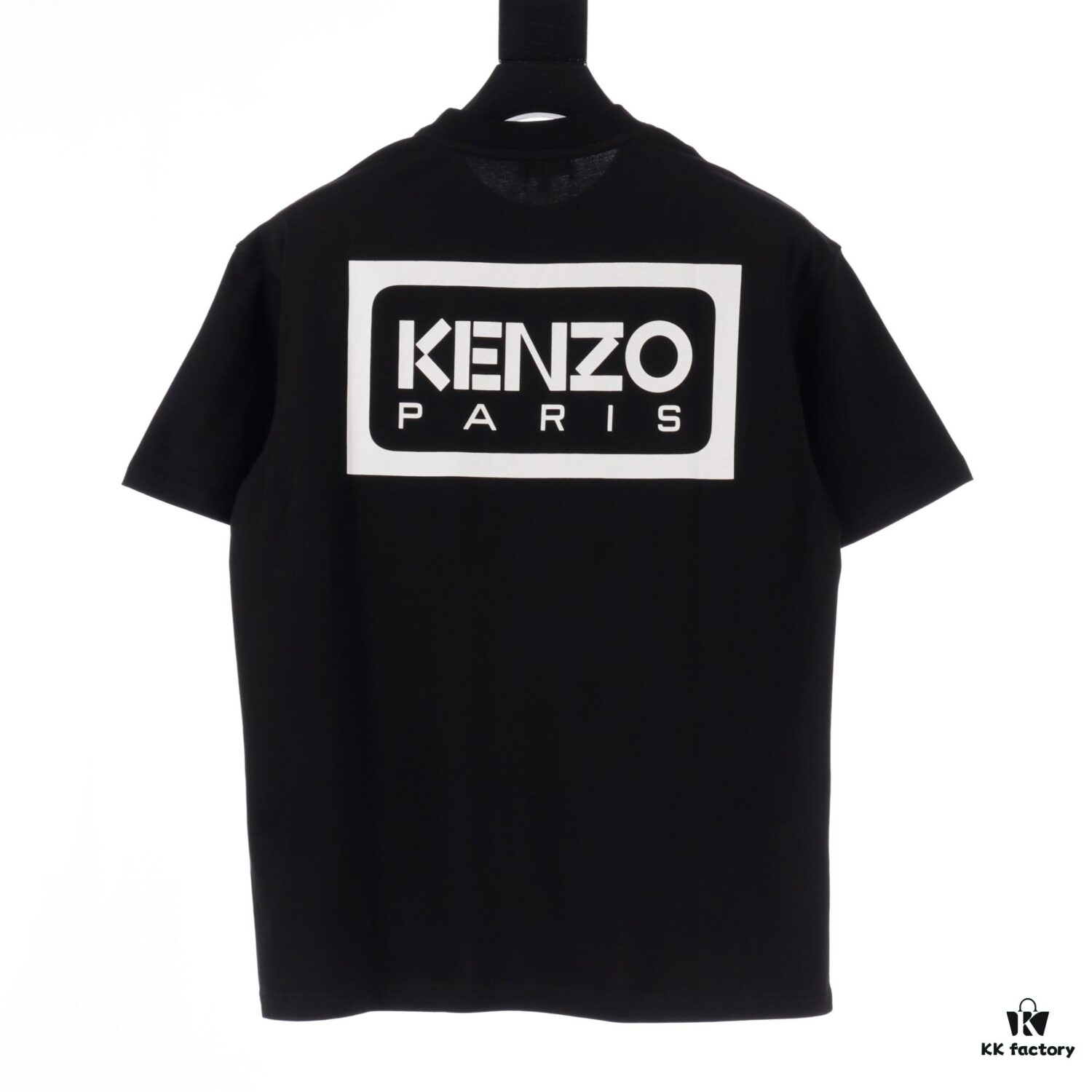 KENZO KZ 25 Early Spring New Arrival Black Label White Embroidered Letter Short Sleeve T-Shirt