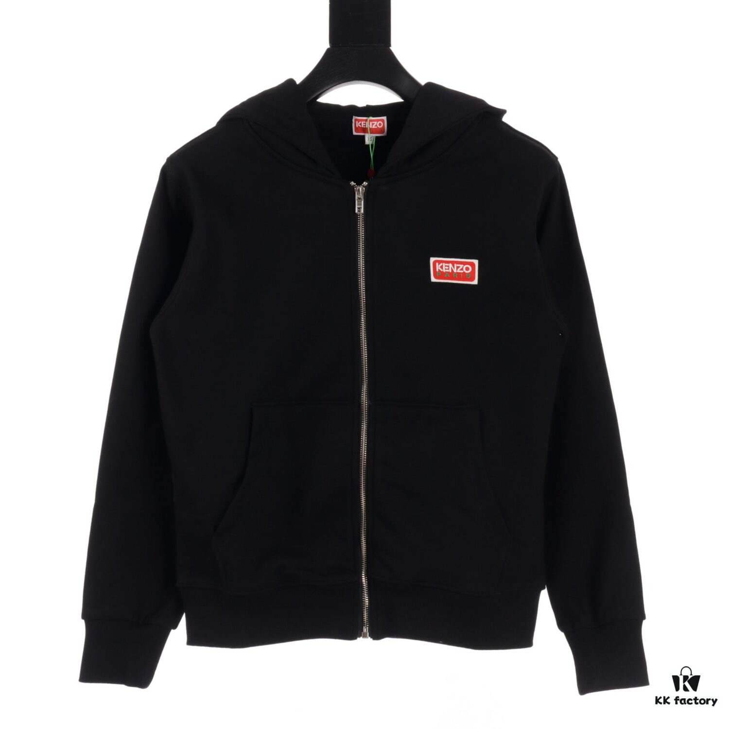 KENZO KZ 24 FW Square Logo Hooded Zip-Up Sweatshirt