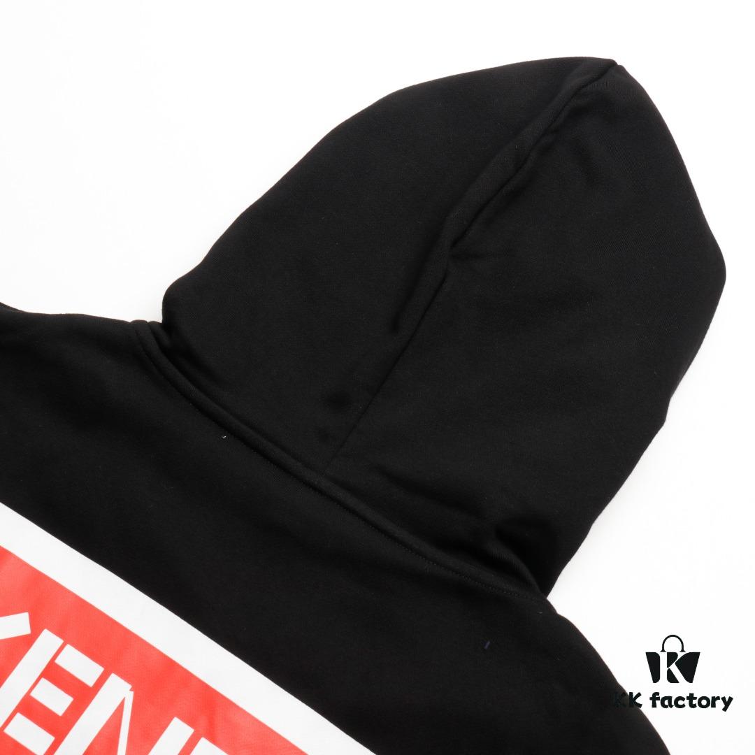 KENZO KZ 24 FW Square Logo Hooded Zip-Up Sweatshirt