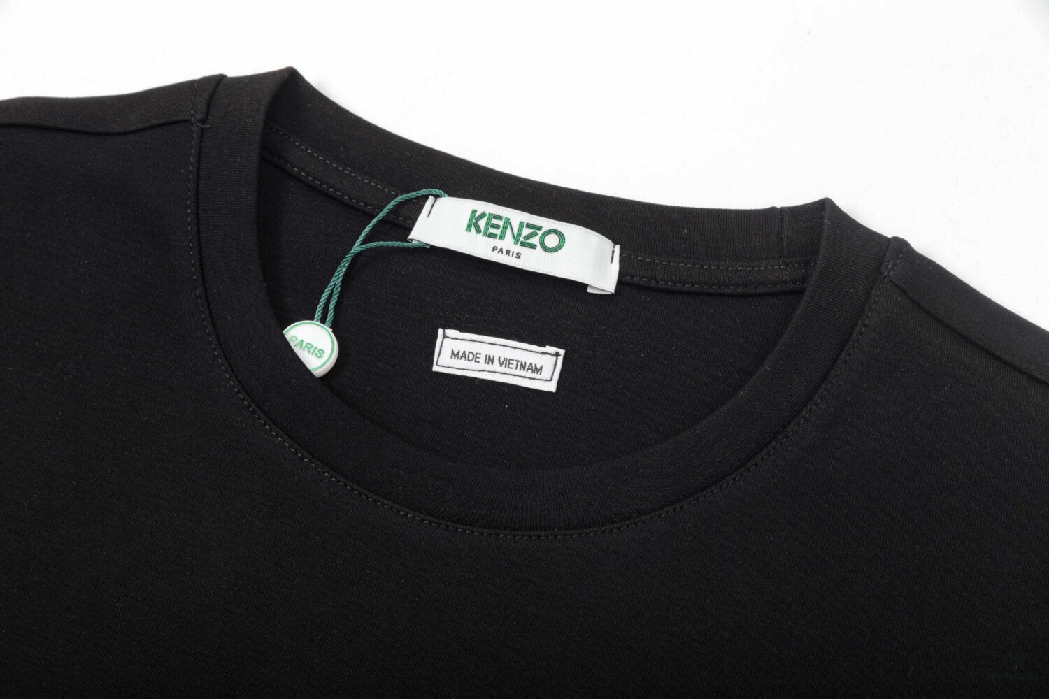 KEZNO ~ 2025 New Spring-Summer Collection Premium 270g Silk-Cotton Short Sleeve T-Shirt: Tiger Head Embroidered Badge (Embroidery Craft) Custom 3D Design Exuding a Refined, Mature and Elegant Style, Minimalist and Classic Logo – The Perfect Choice for Spring and Summer Wear!
