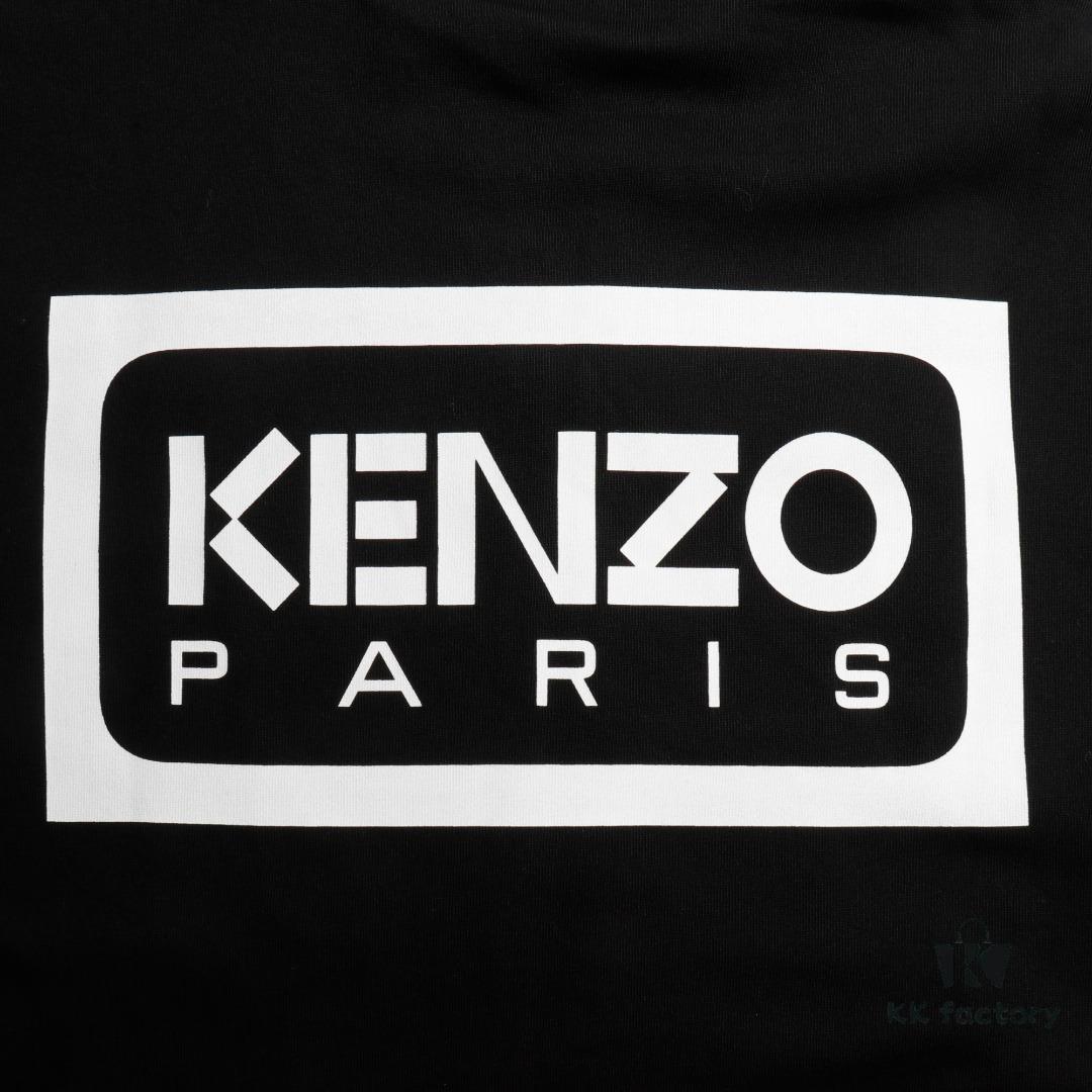 KENZO Koushun Takada KZ 24 Spring Collection Black and White Letter Zipper Hooded Jacket