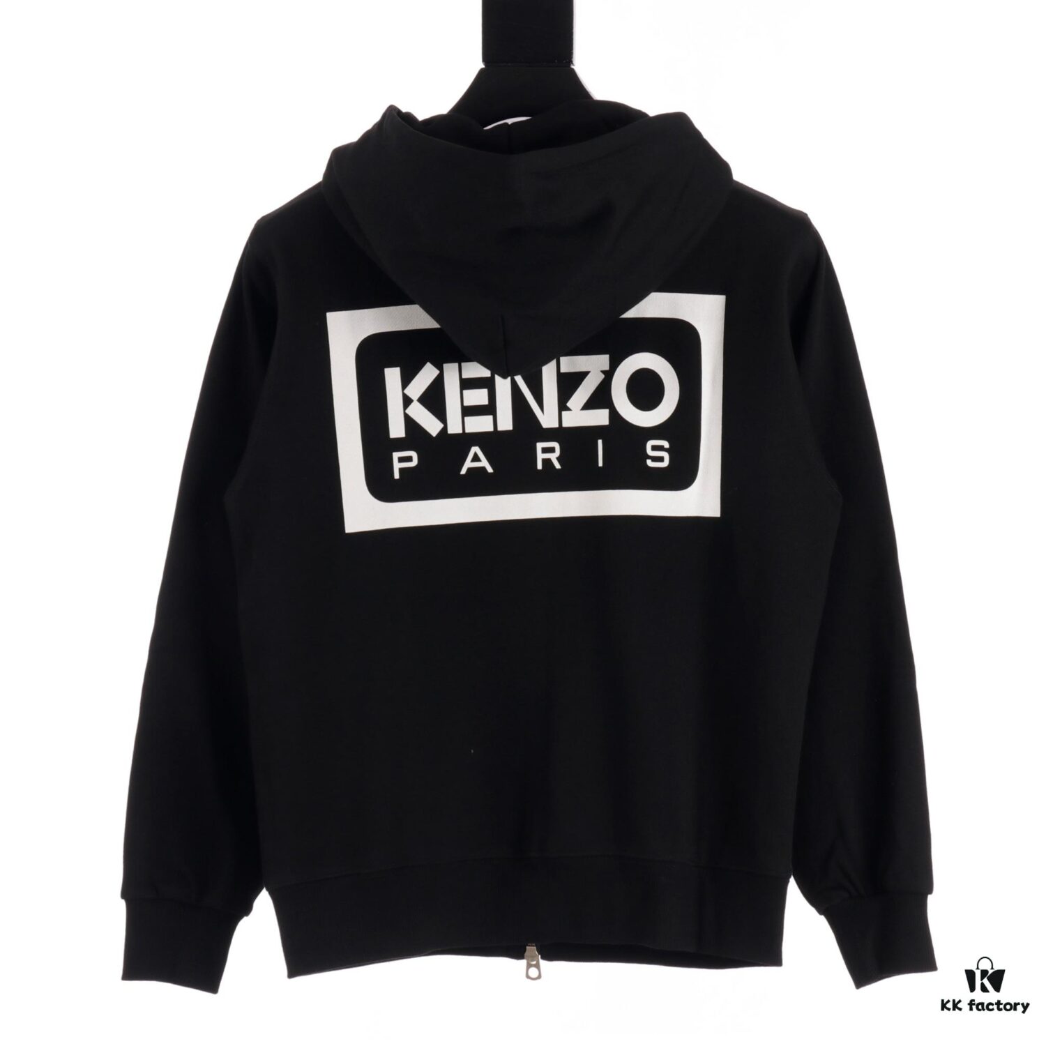 KENZO Koushun Takada KZ 24 Spring Collection Black and White Letter Zipper Hooded Jacket
