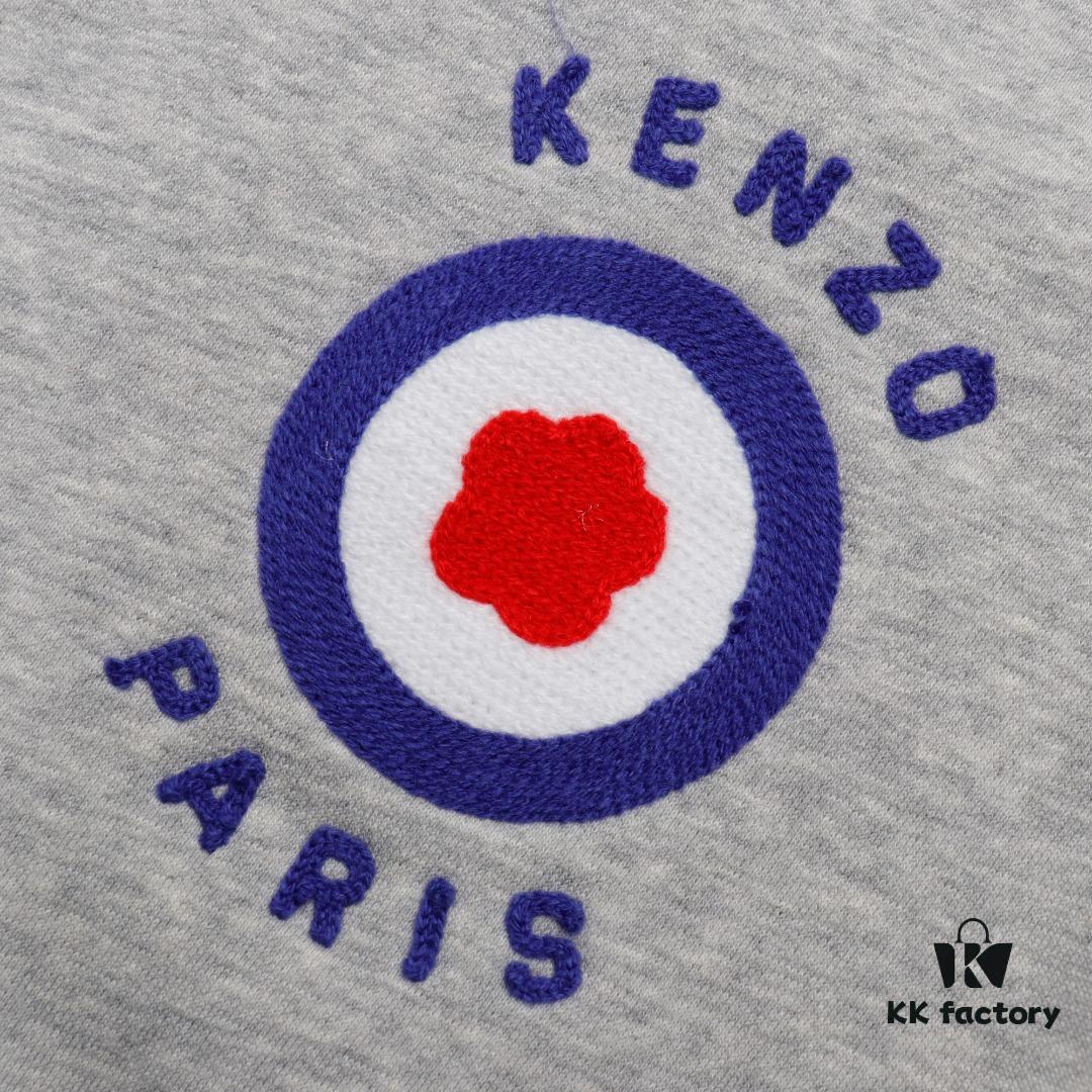 KENZO KZ 23FW Blue Floral Zip-Up Hoodie