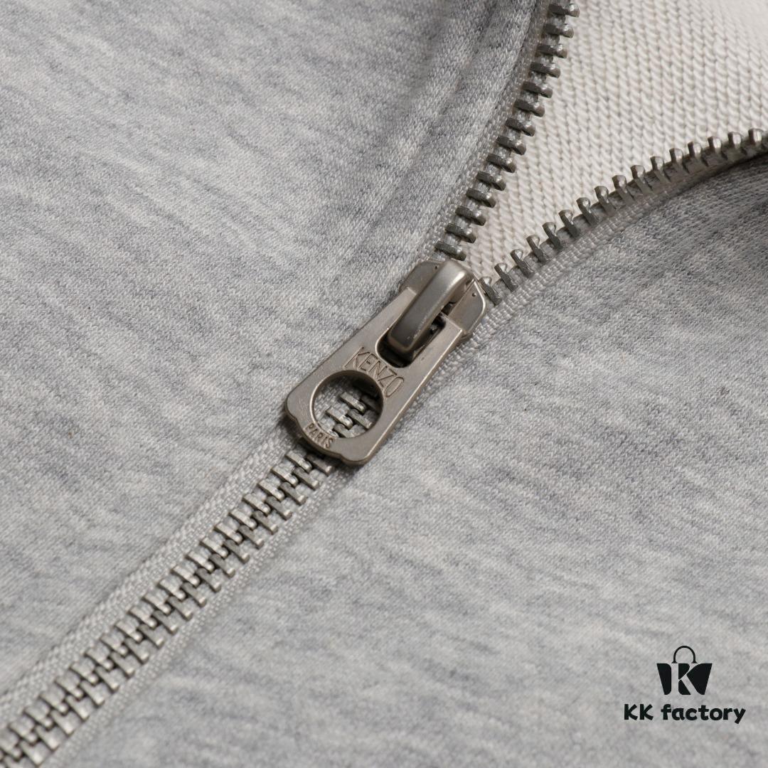 KENZO KZ 23FW Blue Floral Zip-Up Hoodie