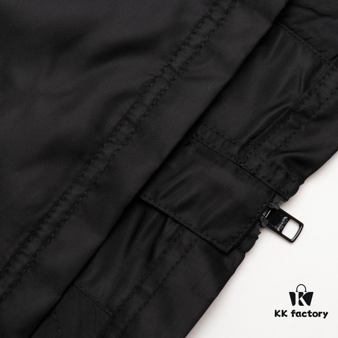 KENZO KZ 24 New Arrival Black Label White Embroidery Lightweight Cotton Stand-Collar Jacket