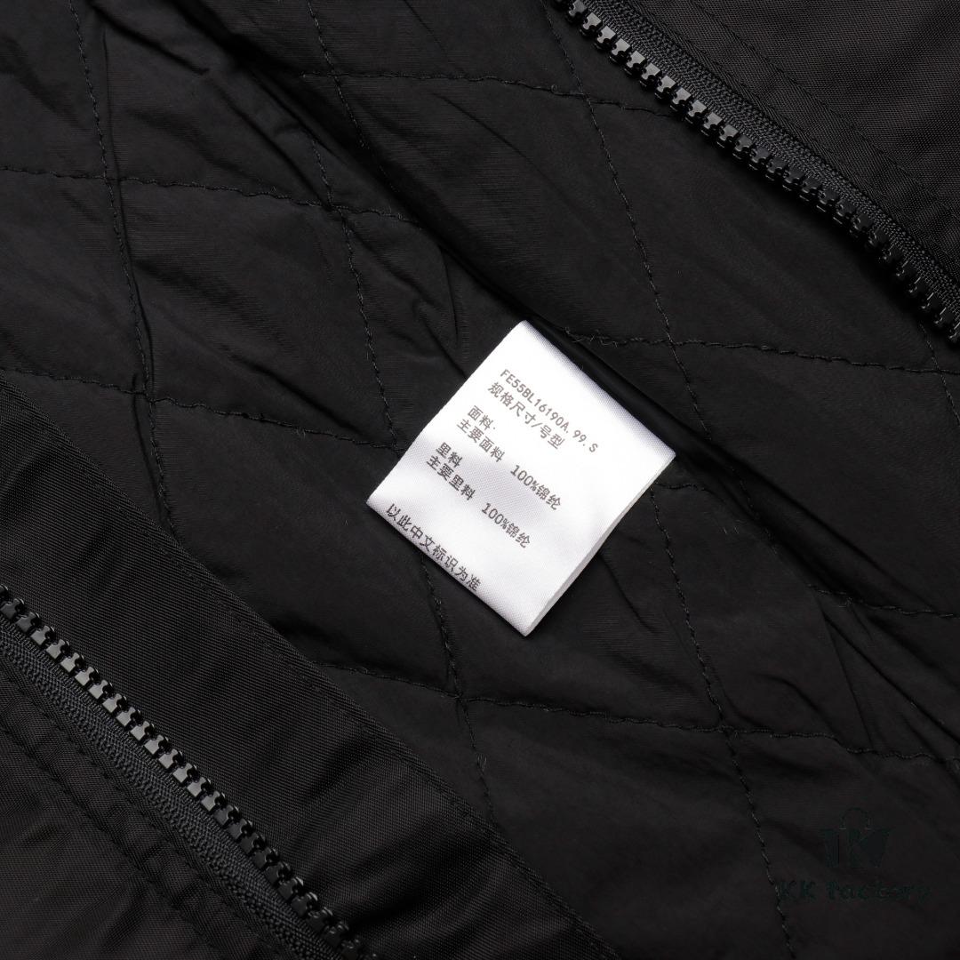 KENZO KZ 24 New Arrival Black Label White Embroidery Lightweight Cotton Stand-Collar Jacket