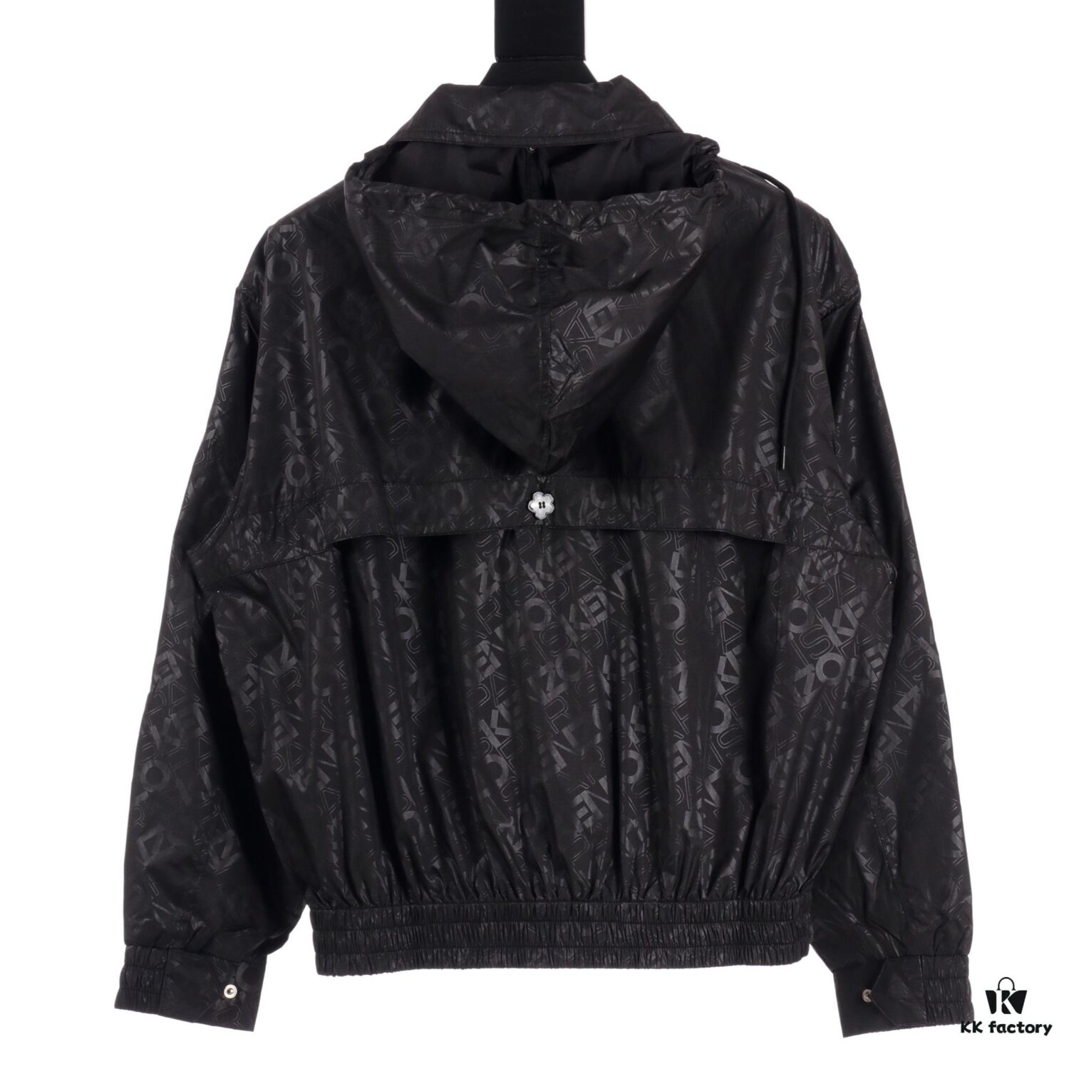 KENZO Takada KZ Windbreaker Series All-Over Letter Print Hidden Hood Zip-Up Jacket