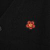 KENZO Begonia Flower V-Neck Solid Color Embroidered Logo Unisex Knit Cardigan