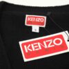 KENZO Begonia Flower V-Neck Solid Color Embroidered Logo Unisex Knit Cardigan