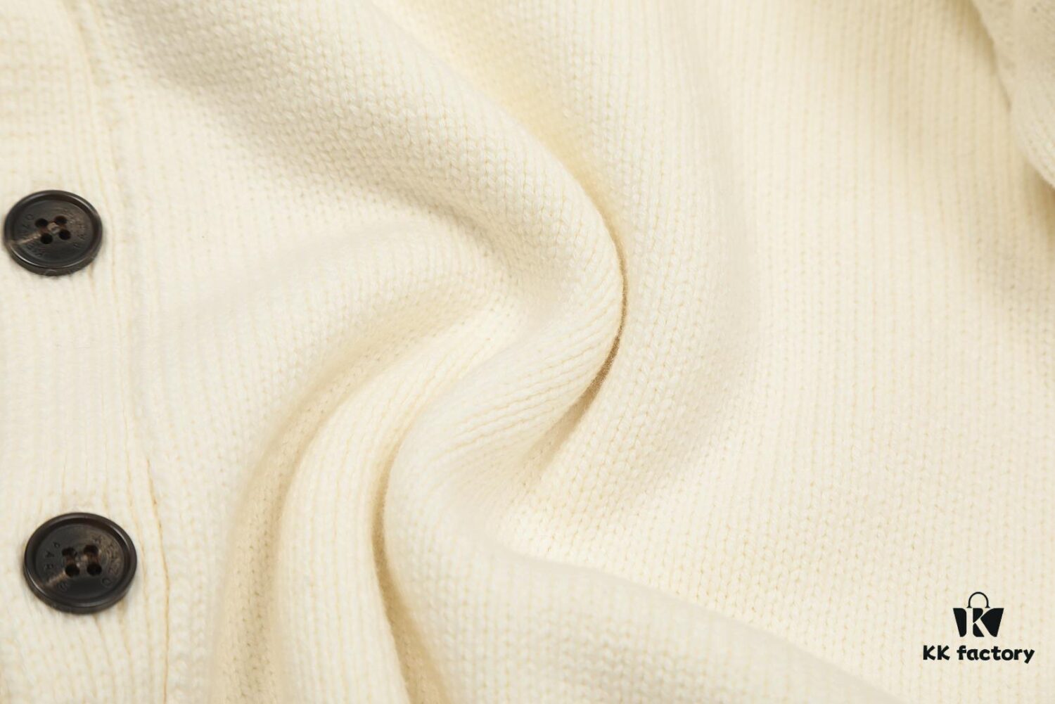 KENZO Begonia Flower V-Neck Embroidered Logo Unisex Knit Cardigan