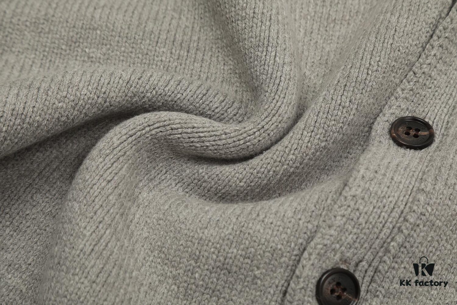 KENZO Begonia Flower V-Neck Solid Color Embroidered Logo Unisex Knit Cardigan