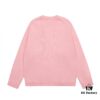 KENZO Begonia Flower V-Neck Solid Color Embroidered Logo Unisex Knit Cardigan