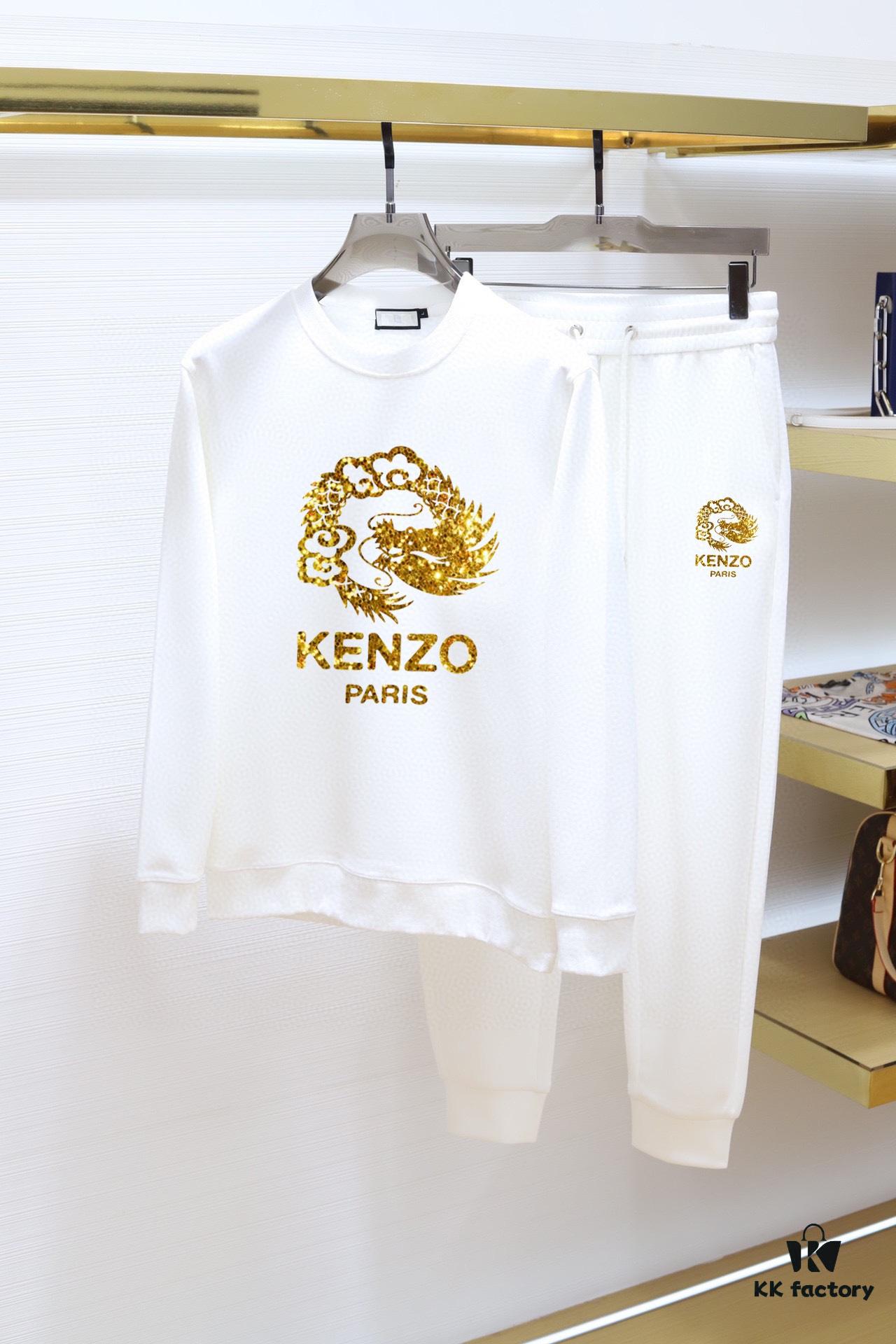 KENZO 2024 New Arrival Premium Sweatshirt Set – Crafted from 100% Natural High-Quality Roman Cotton, Comfortable Fit, Elegant Design, Original Hardware, M to 5XL (Up to 220 lbs)