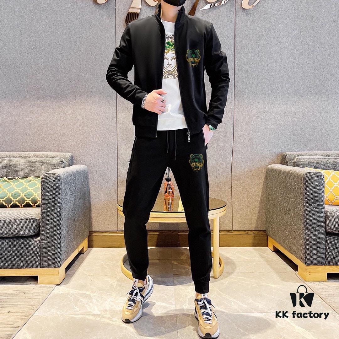 KENZO 2024 New Arrival Cardigan Sweatshirt Set, Premium 100% Roman Cotton, Elegant and Comfortable Unisex Design