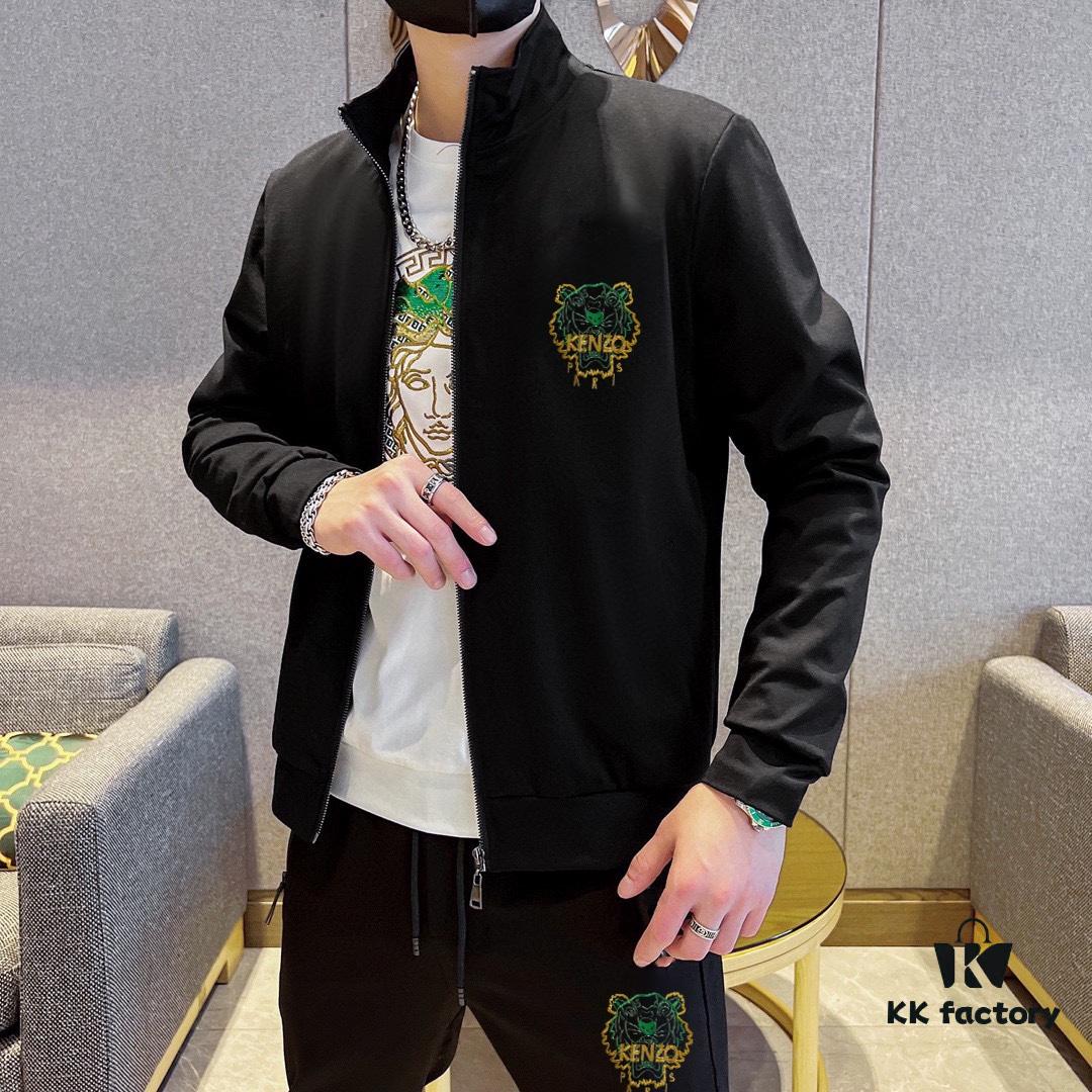 KENZO 2024 New Arrival Cardigan Sweatshirt Set, Premium 100% Roman Cotton, Elegant and Comfortable Unisex Design