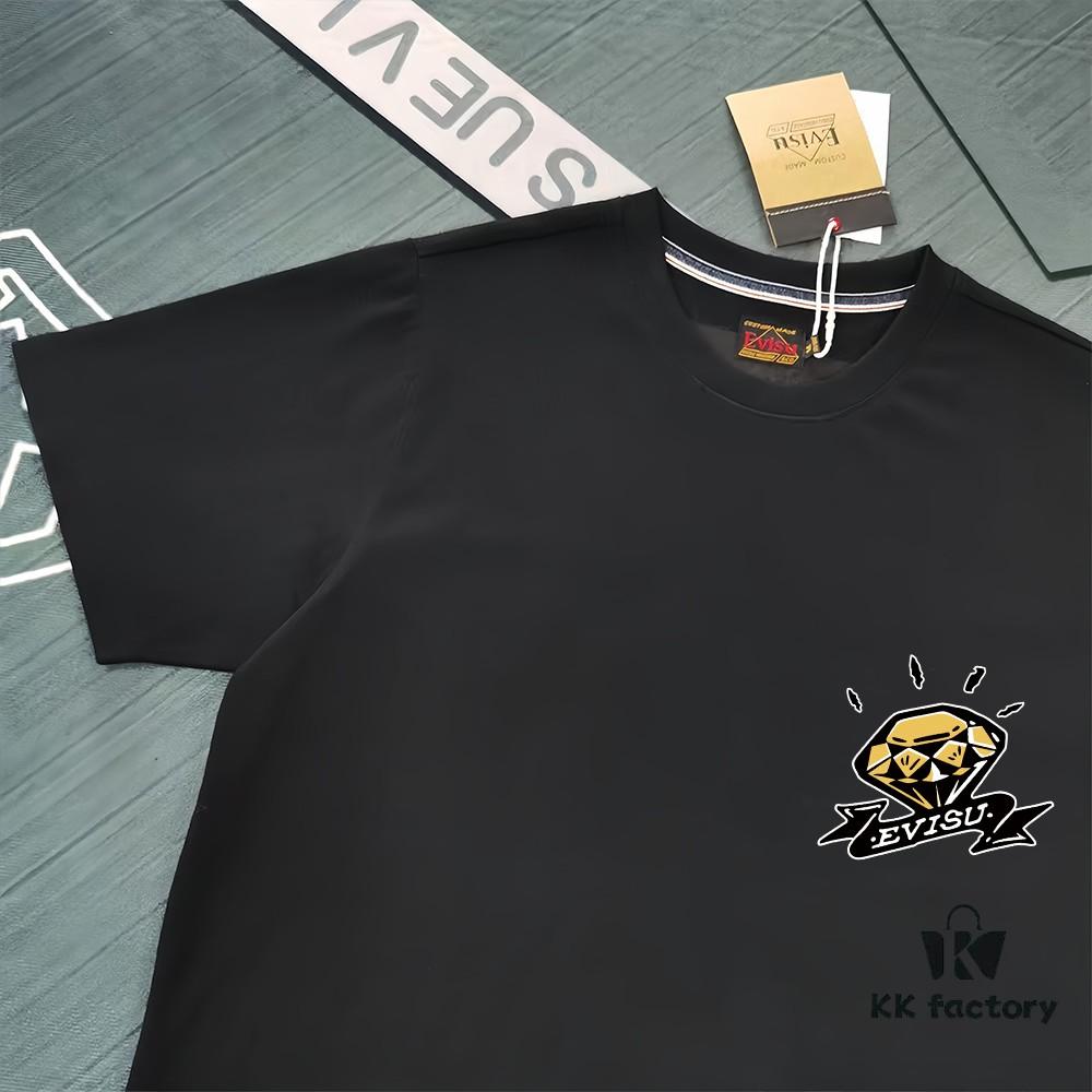 Evisu 2025 New Year God Printed T-Shirt High-Quality Version Premium 300g Double-Yarn Cotton Unisex Loose Fit