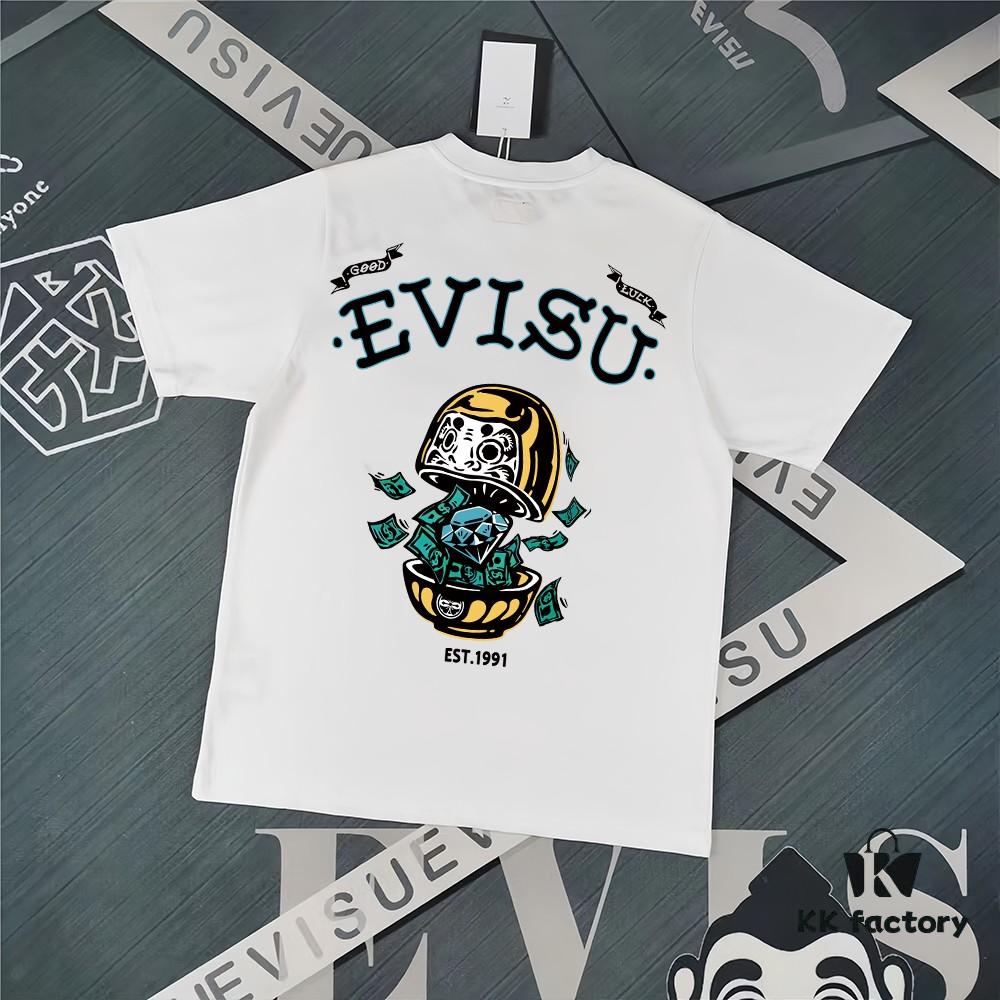 Evisu Fortune God 2025 New Print T-Shirt High Version   Premium Quality   300g Double-Yarn Pure Cotton Fabric Unisex Loose Fit