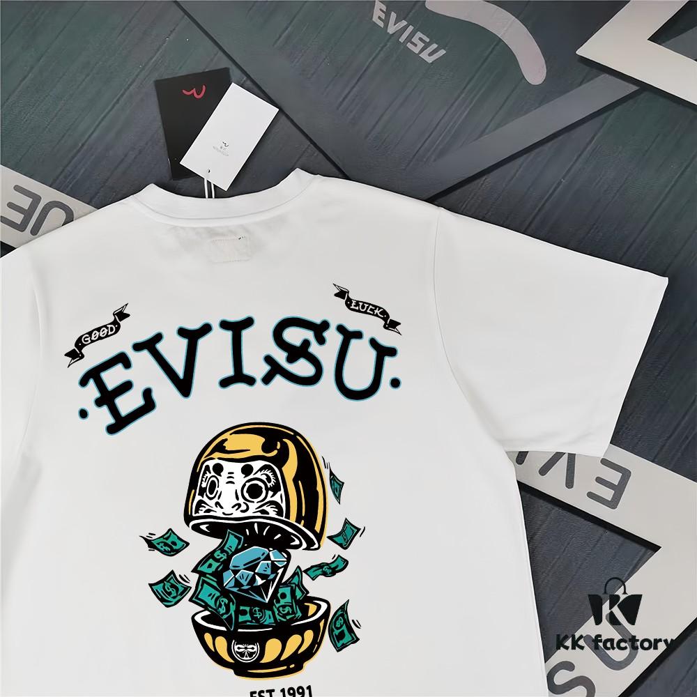 Evisu Fortune God 2025 New Print T-Shirt High Version   Premium Quality   300g Double-Yarn Pure Cotton Fabric Unisex Loose Fit