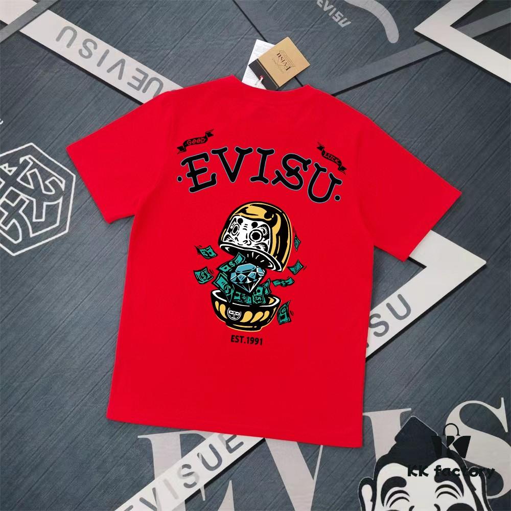 Evisu 2025 New Year God Print T-Shirt High Version   Premium Quality   300g Double-Yarn Pure Cotton Fabric Unisex Loose Fit