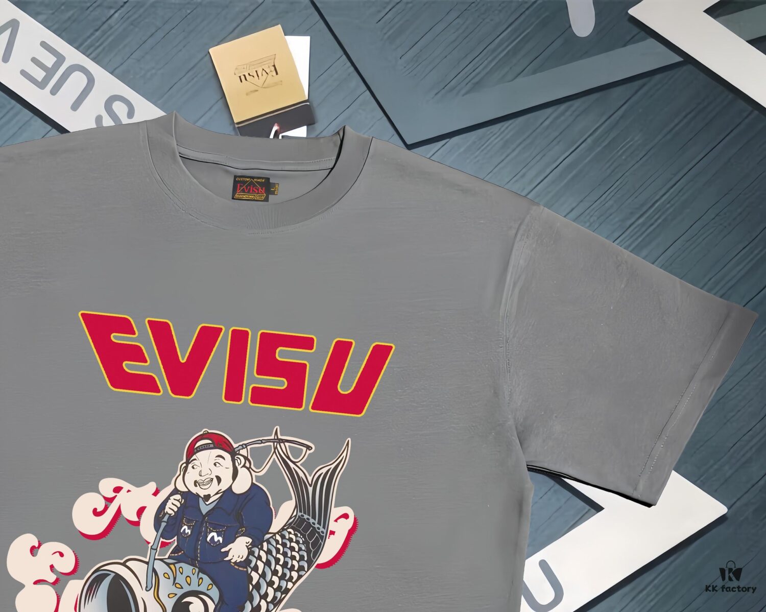 Evisu Fortune God 2025 New Print T-Shirt High Version   Premium Quality   300g Double-Yarn Pure Cotton Fabric Unisex Loose Fit