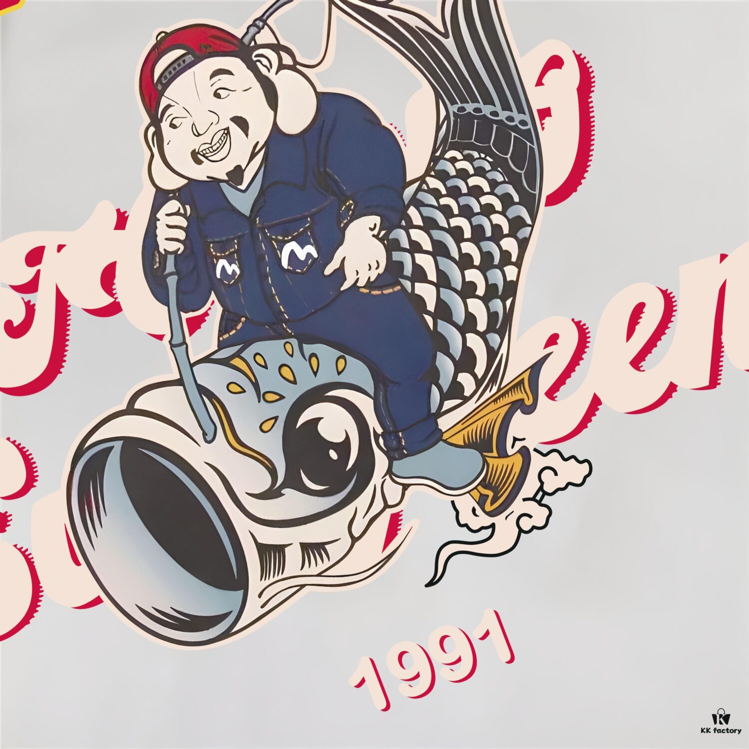 Evisu 2025 New Year God Printed T-Shirt High Version   High Quality   300g Double-Yarn Pure Cotton Fabric Unisex Loose Fit