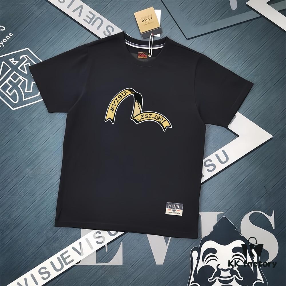 Evisu Lucky God 2025 New Print T-Shirt High Version   Premium Quality   300g Double-Yarn Pure Cotton Fabric Unisex Loose Fit