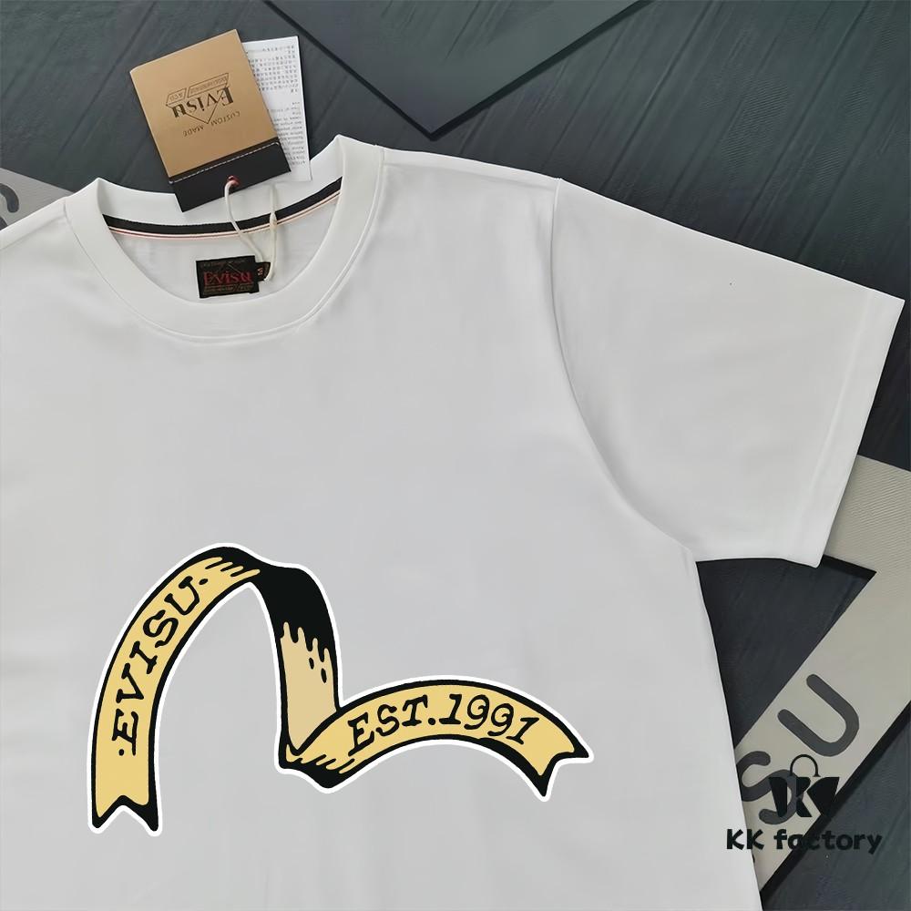 Evisu Fortune God 2025 New Print T-Shirt High Version   Premium Quality   300g Double-Yarn Pure Cotton Fabric Unisex Loose Fit