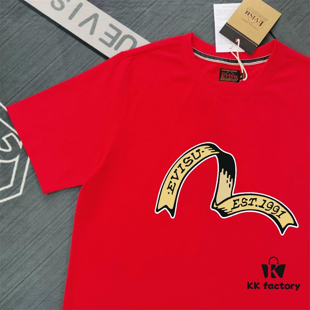 Evisu Fortune God 2025 New Print T-Shirt High Version   Premium Quality   300g Double-Yarn Pure Cotton Fabric Unisex Loose Fit