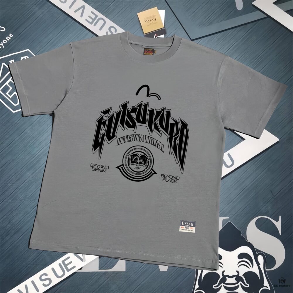 Evisu Fortune God 2025 New Print T-Shirt High Version   Premium Quality   300g Double-Yarn Pure Cotton Fabric Unisex