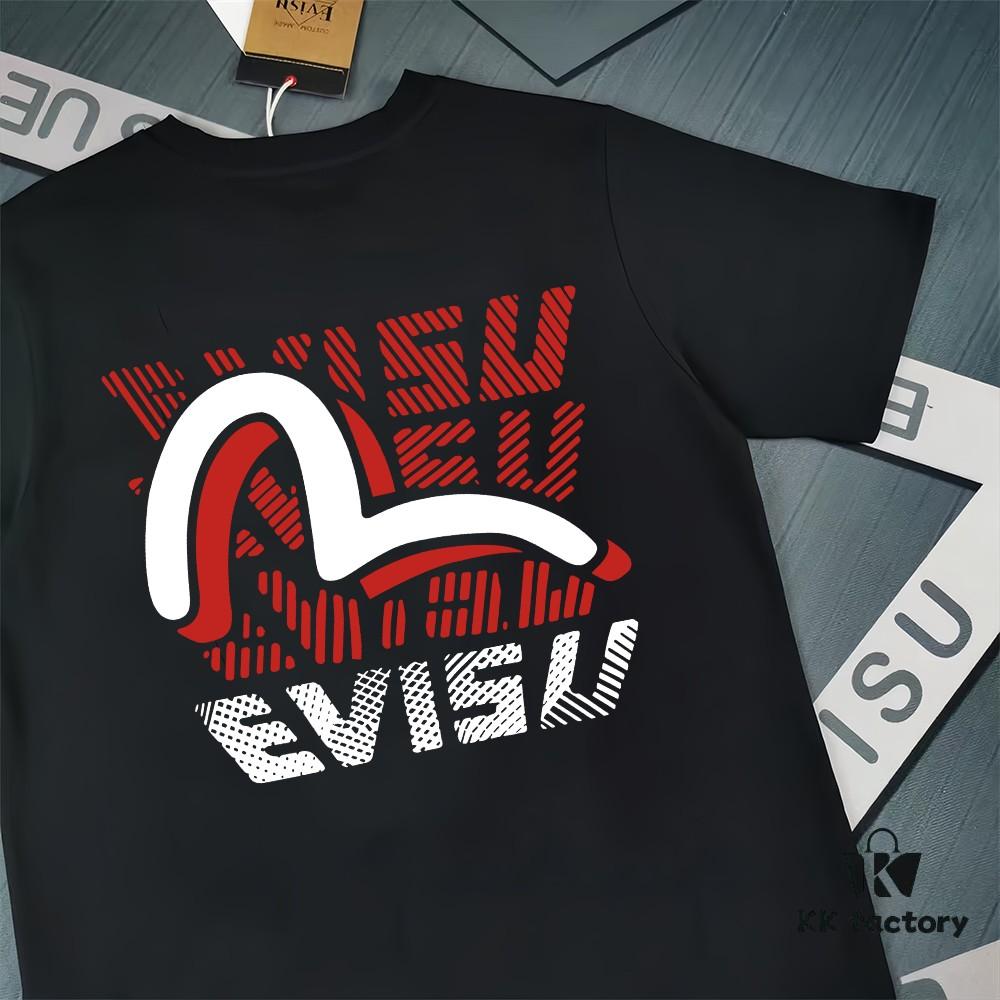 Evisu God of Fortune 2025 New Print T-Shirt High Version   Premium Quality   300g Double-Yarn Pure Cotton Fabric Unisex Loose Fit