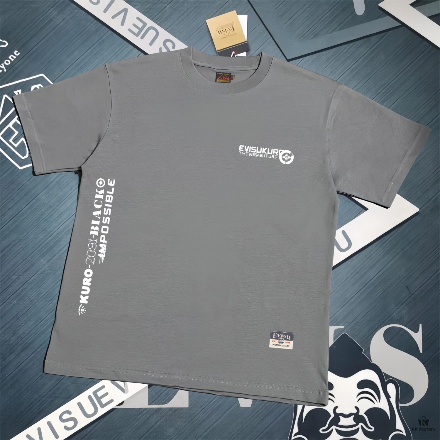 Evisu Fortune God 2025 New Print T-Shirt High Version   Premium Quality   300g Double-Yarn Pure Cotton Fabric Unisex Loose Fit