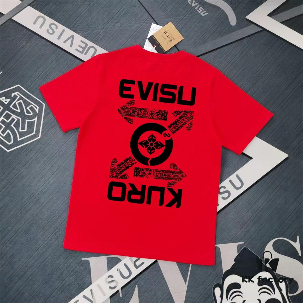 Evisu Fortune God 2025 New Print T-Shirt High Version   High Quality   Made of 300g Double-Yarn Pure Cotton Fabric Unisex Loose Fit