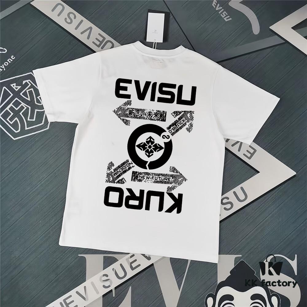 Evisu 2025 New Year God Print T-Shirt High Version   High Quality   Made of 300g Double-Yarn Cotton Fabric Unisex Loose Fit