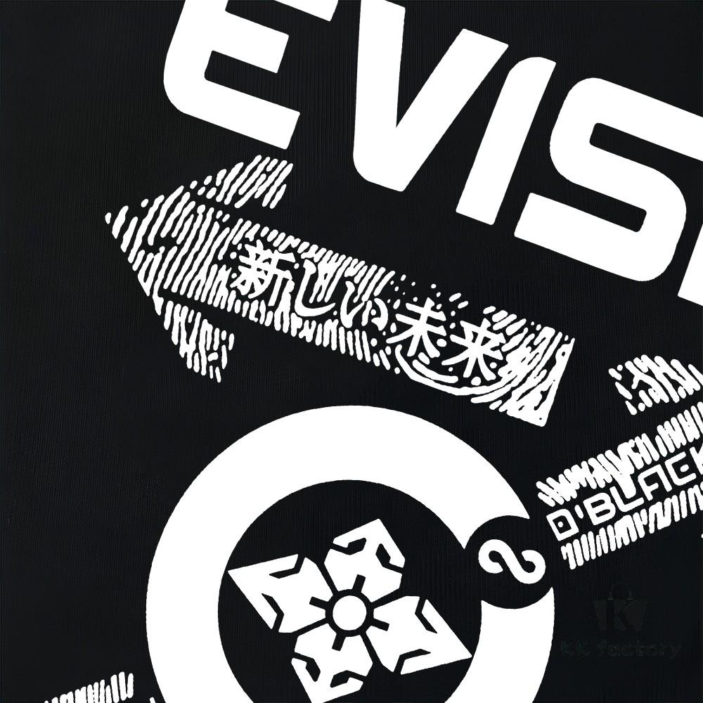 Evisu 2025 New Year God Printed T-Shirt High-Quality Version Unisex Loose Fit Cotton Double-Yarn 300gsm