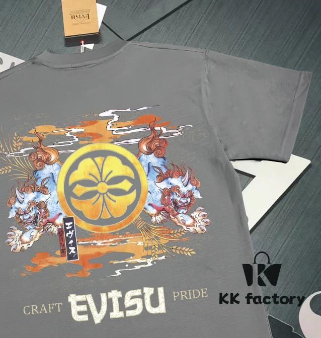 Evisu Fortune God 2025 New Print T-Shirt High Version   Premium Quality   300g Double-Yarn Pure Cotton Fabric Unisex Loose Fit