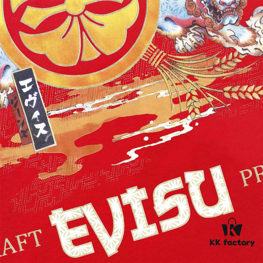 Evisu 2025 New Year God Print T-Shirt High-Quality Version   Premium Quality   Made with 300g Double-Yarn Cotton Fabric Unisex Loose Fit