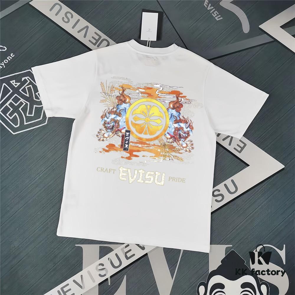 Evisu 2025 New Year God Print T-Shirt High Version   Premium Quality   300g Double-Yarn Pure Cotton Fabric Unisex Loose Fit